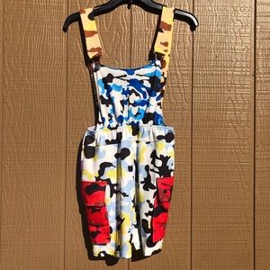 camo overall dress